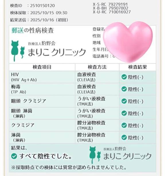 検査結果✨