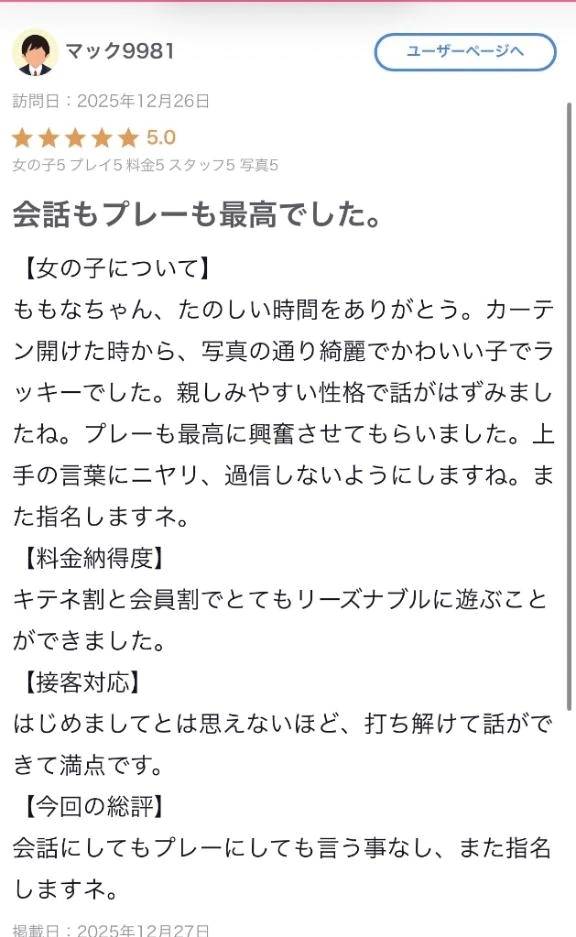 【お礼写メ日記】