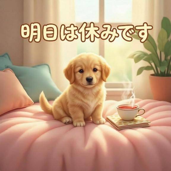 明日は休みです?