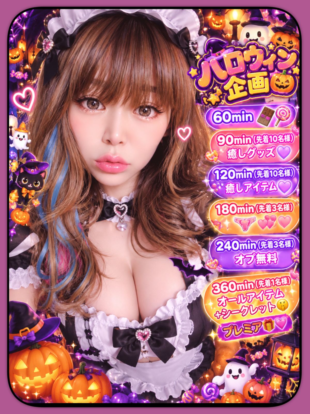15時からの出勤になります(´；ω；｀)ハロウィン企画🎁🎃