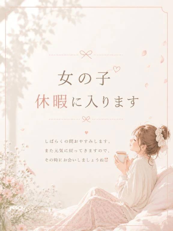女の子休暇スタート🎀