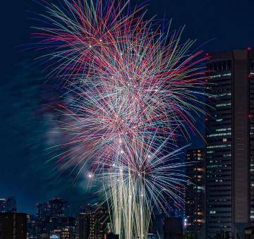 今日は天神祭の花火🎆