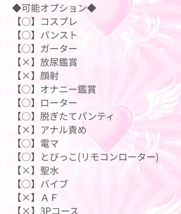 可能なオプション