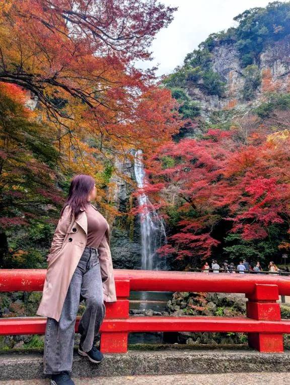 🍀箕面の滝と紅葉🍁