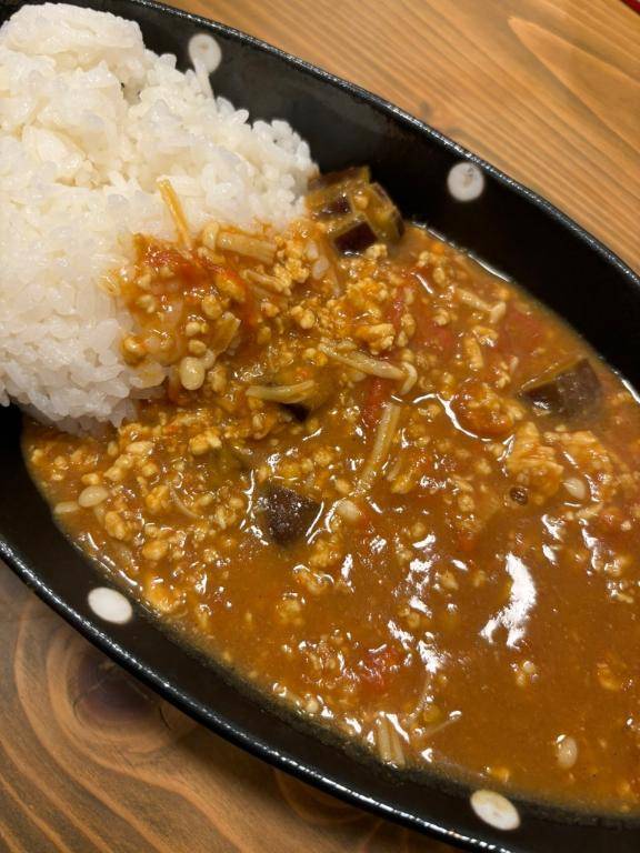 お昼は手作り無水カレー♪