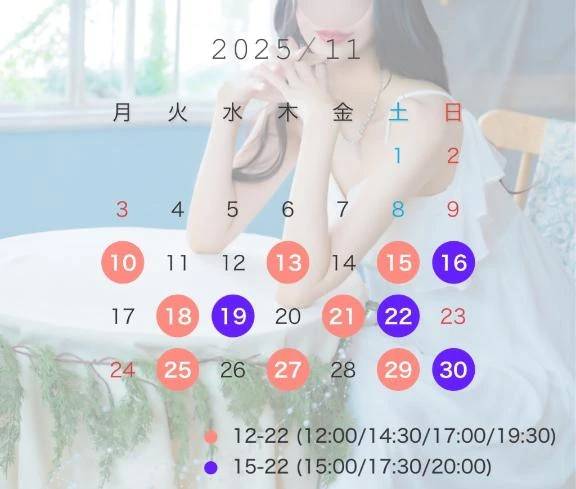 11月のスケジュール🗓