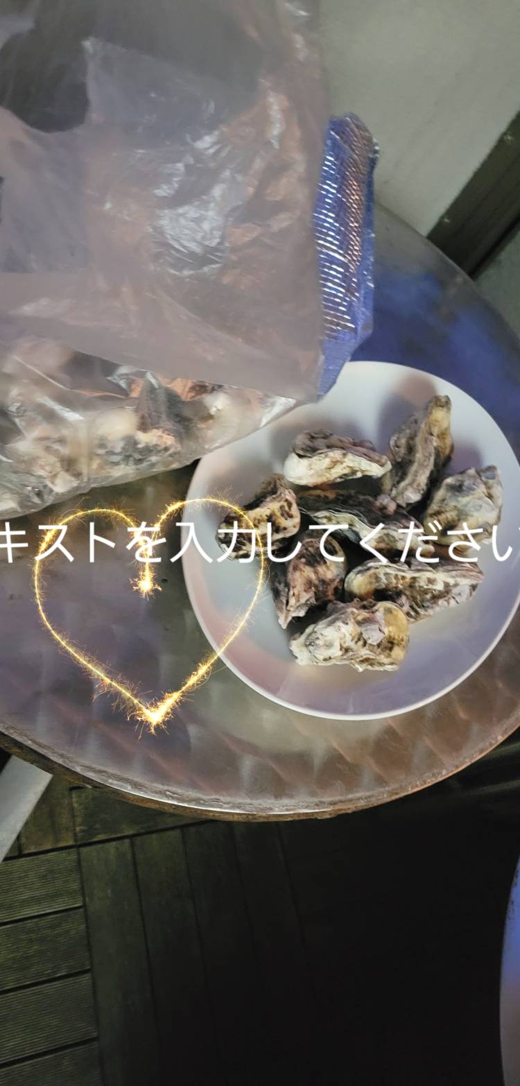 牡蠣を食す