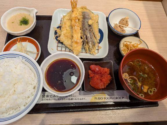 天ぷら海老乃屋、明太子コスパ最強！