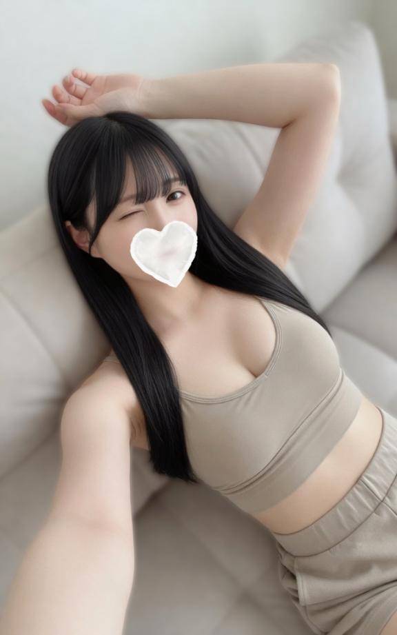 仰向けで頭の上から😳♡