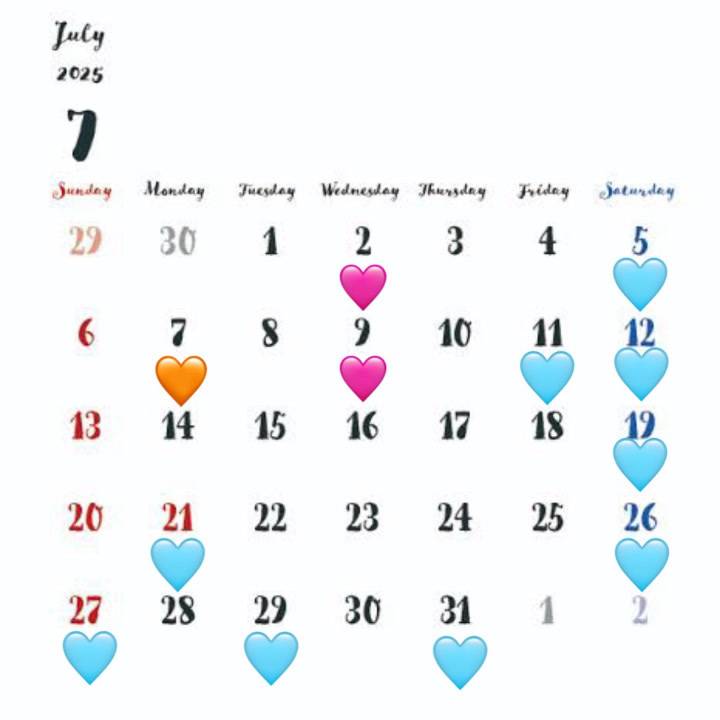 スケジュール！