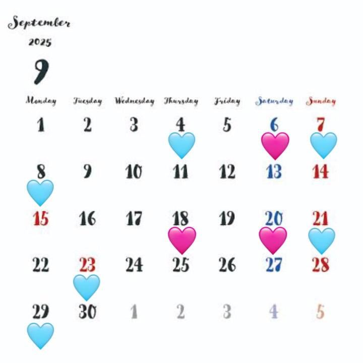 スケジュール！