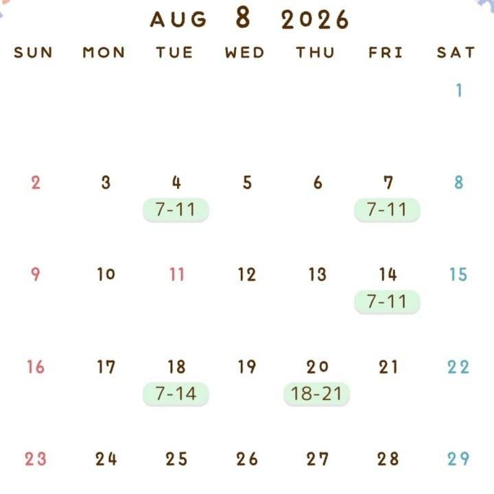 8がつ（＾_＾）