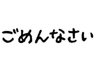 ごめんなさい。