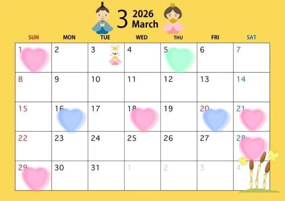 🌸3月の予定🌸