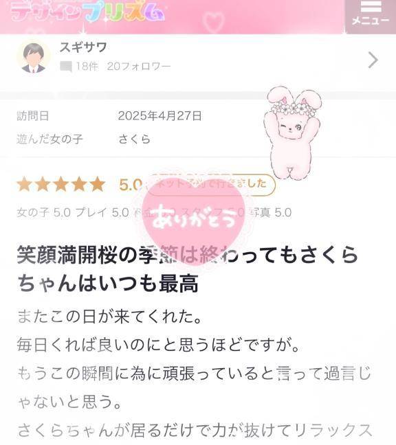 【お礼写メ日記】