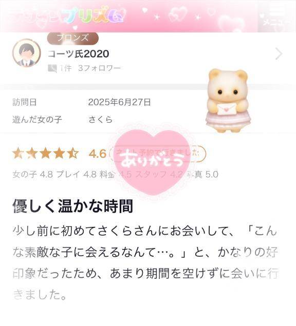 【お礼写メ日記】