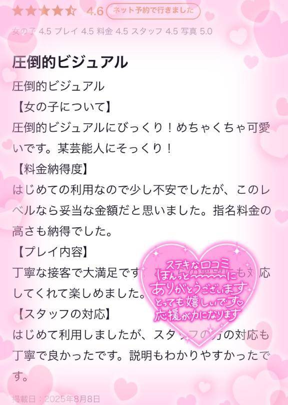 口コミお礼💌