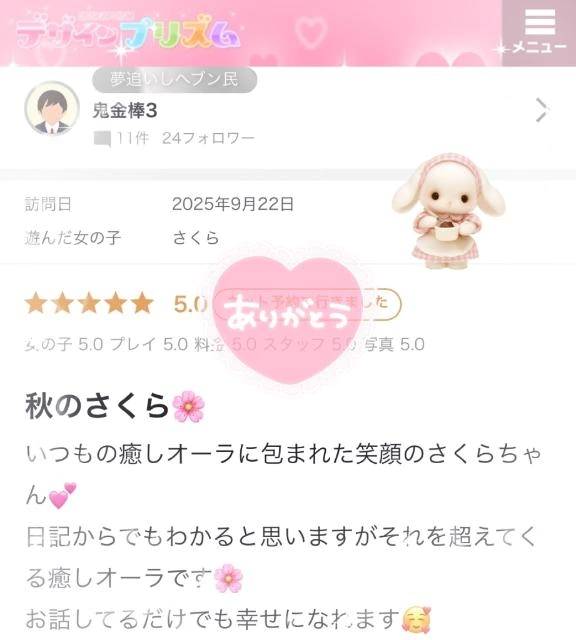 【お礼写メ日記】