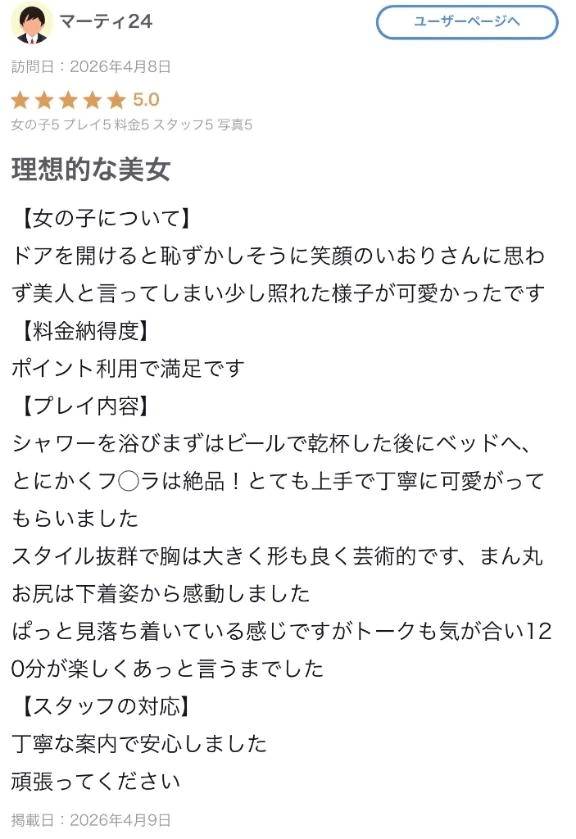 【お礼写メ日記】