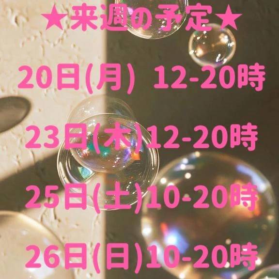 来週の予定✨