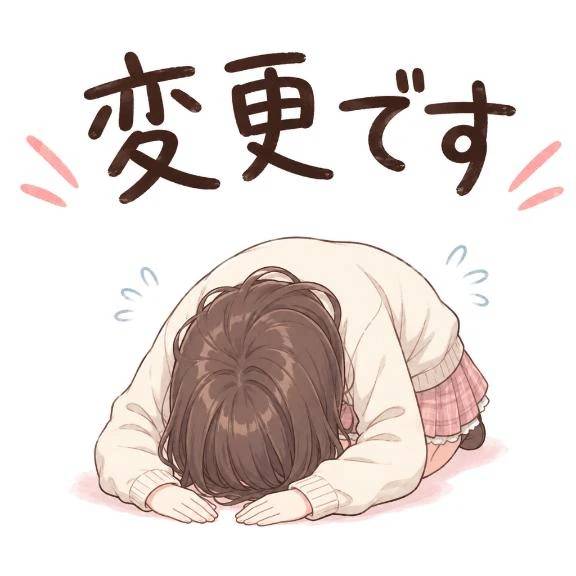 変更です💦