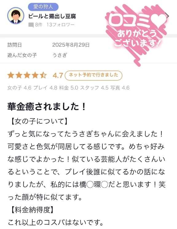 口コミありがとう💕