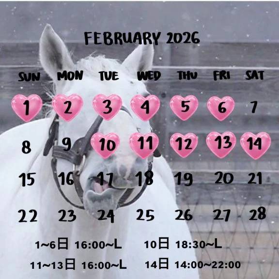 🩷2月の出勤予定🩷
