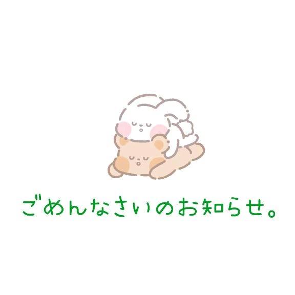 ごめんなさいのお知らせ🙇‍♀️