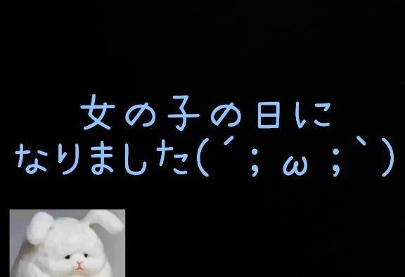 女の子の日になってしまいました😭