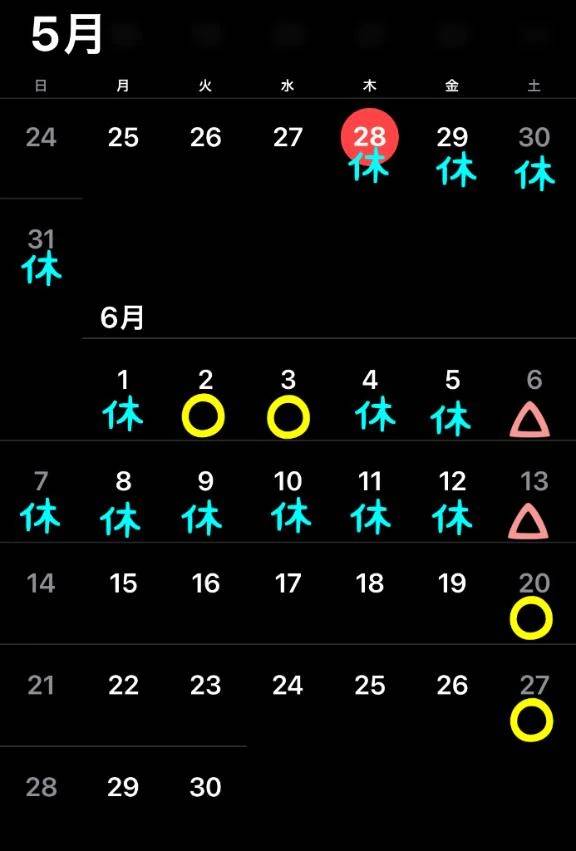 6月の予定