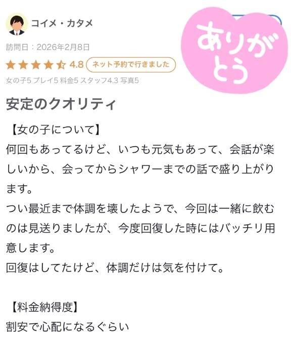 【お礼写メ日記】