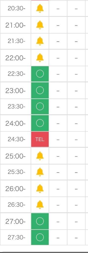 22:00〜🈳