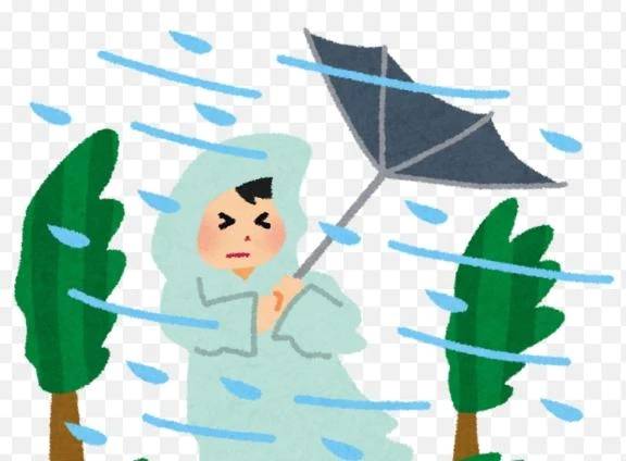 台風～😢💔からの明日♥️