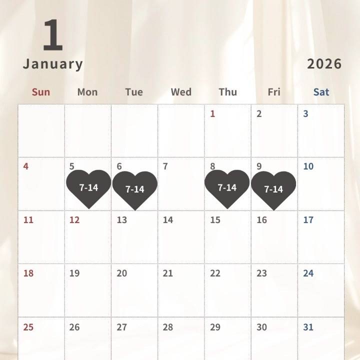 1月前半スケジュール🗓️
