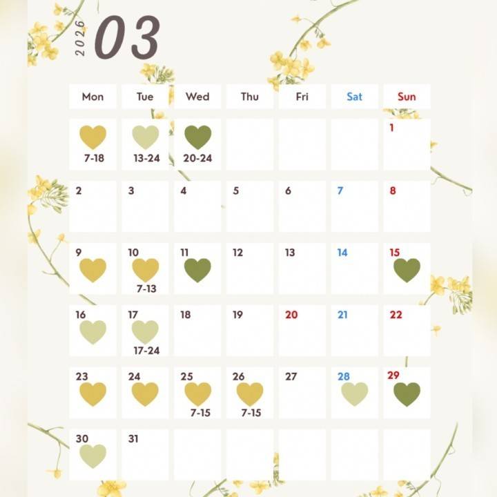 💐3月後半予約開始💐