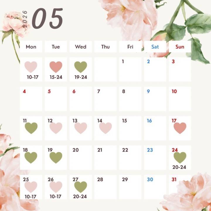 💐5月後半予約開始💐