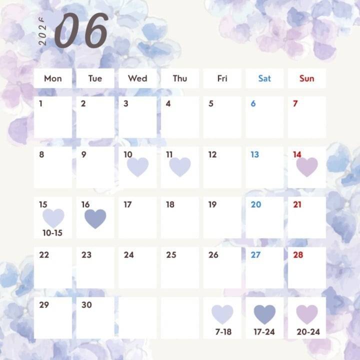 💐6月前半予約開始💐