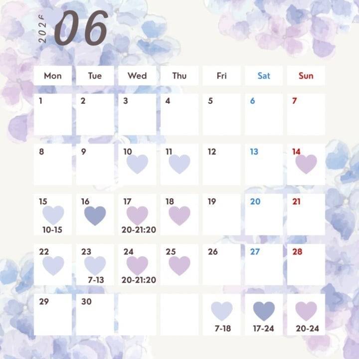 💐6月後半予約開始💐