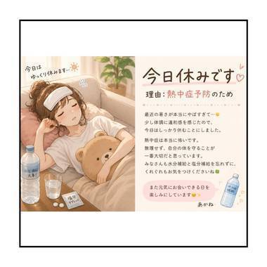 本日お休み…