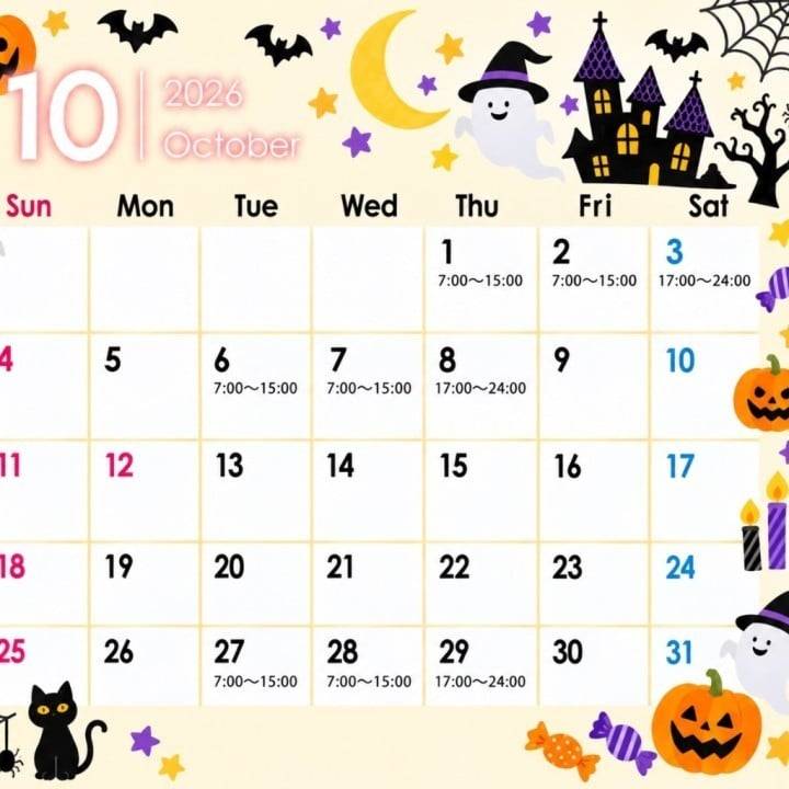 🦋10月の予定💜