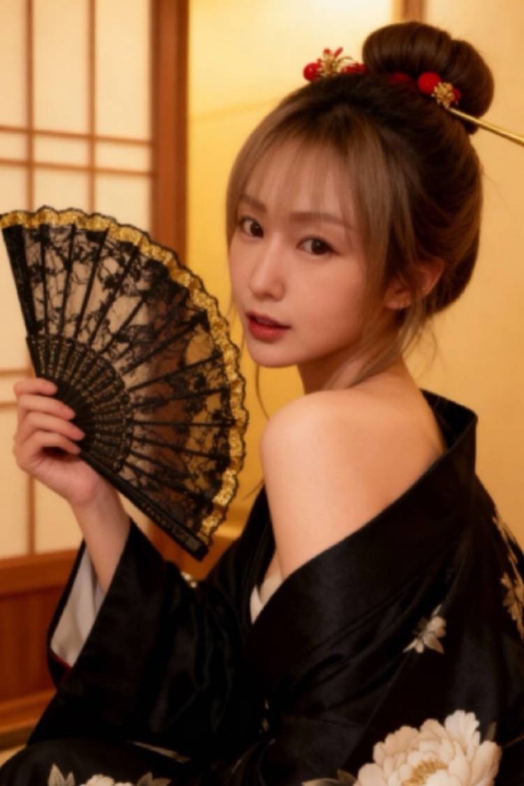 桜並木が黄色や赤褐色に色づいて