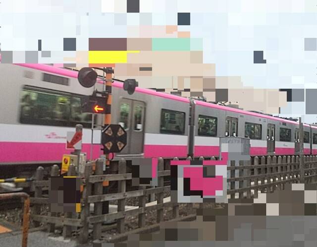 ピンクの車体で✨お馴染みの🚃