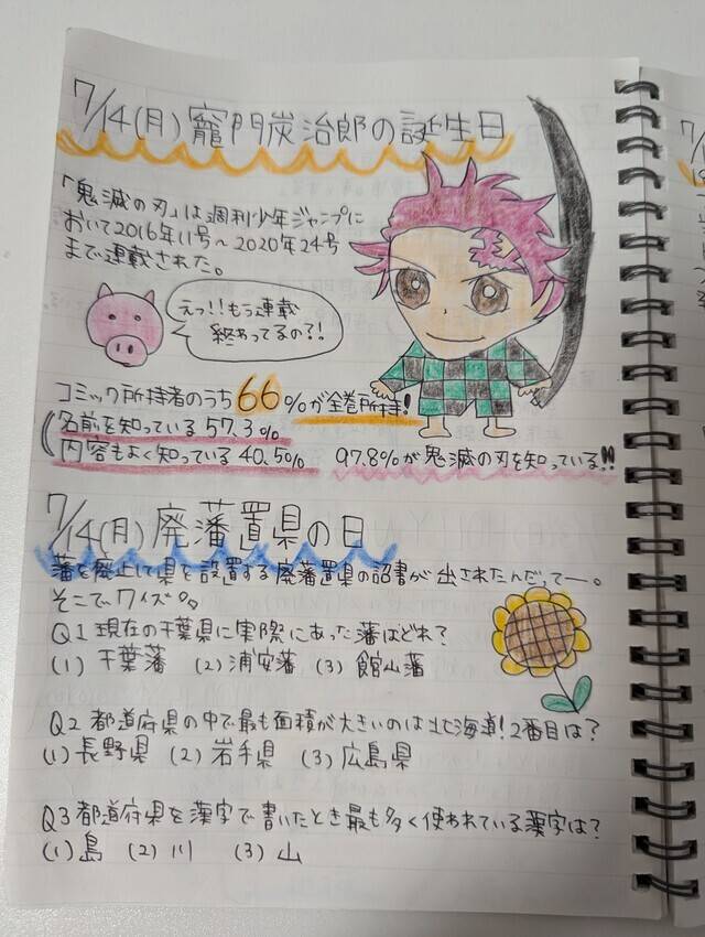 7/14炭治郎の誕生日、廃藩置県の日