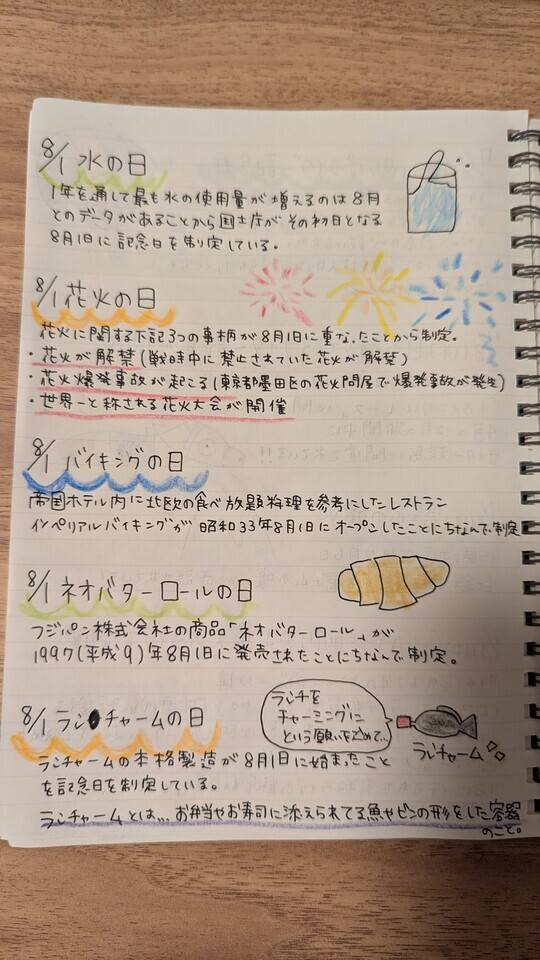 8/1いろいろな日