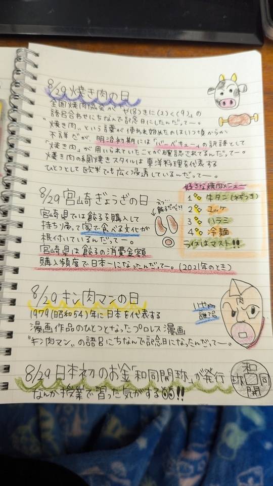 8/29やキン肉マンの日ᕷ*.°