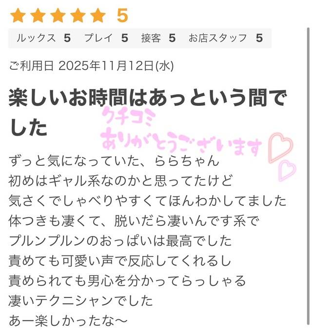 口コミありがとうございます♡