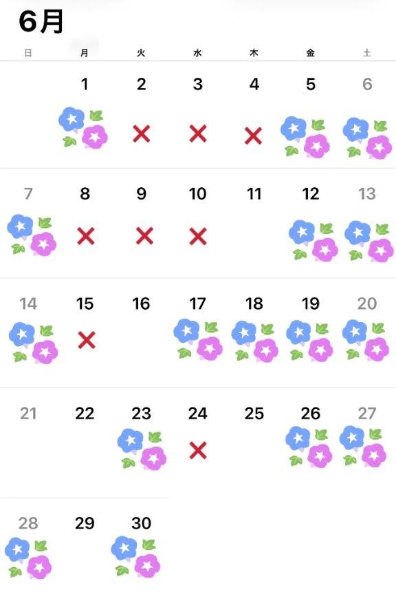 6月の予定（仮）