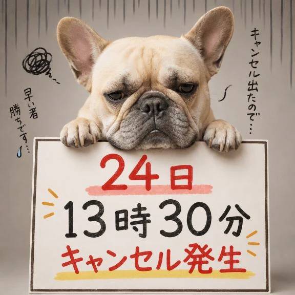 💋💕24日13時30キャンセル発生