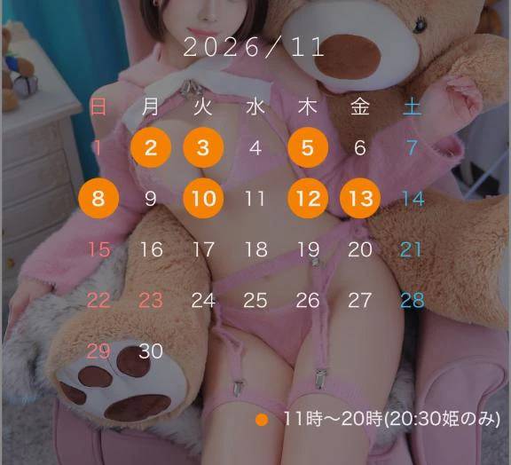 🍑11月のシフト
