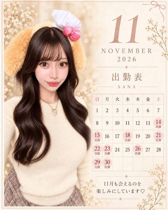 💓11月のシフト💓